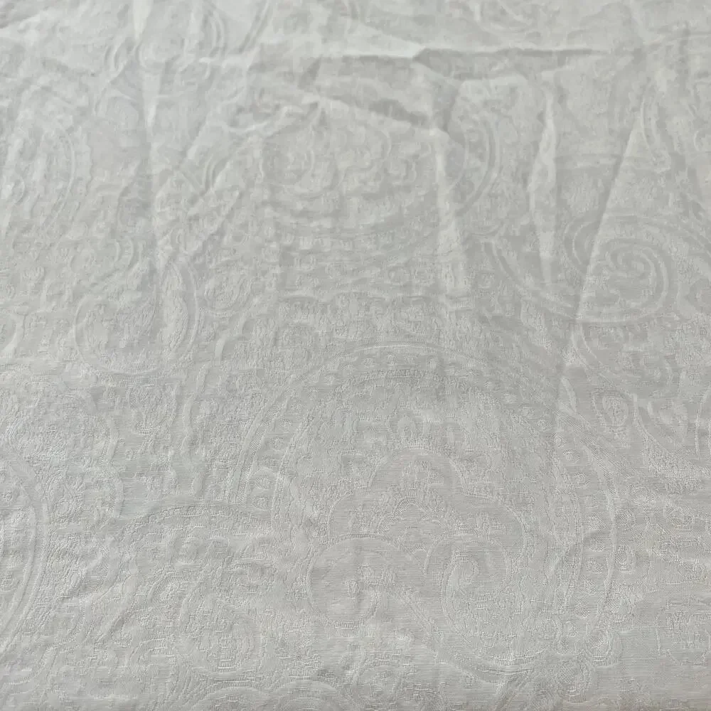 Sferra White Paisley Flat Sheet 102